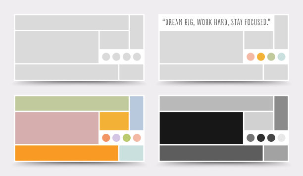 Moodboard模板。照片拼贴布局。极简主义的Moodboard。图片下载