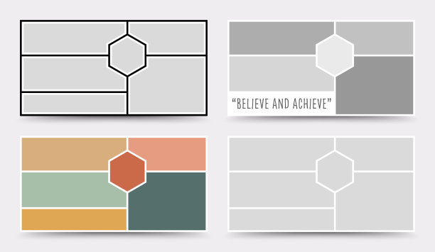 Moodboard模板。照片拼贴布局。极简主义的Moodboard。图片下载