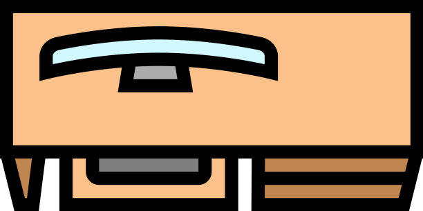 计算机表显示器顶部视图颜色图标图片下载