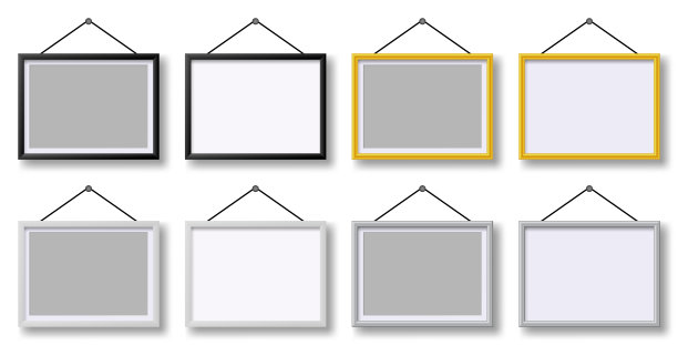 空白相框。绘画或照片的写实画框。图片下载