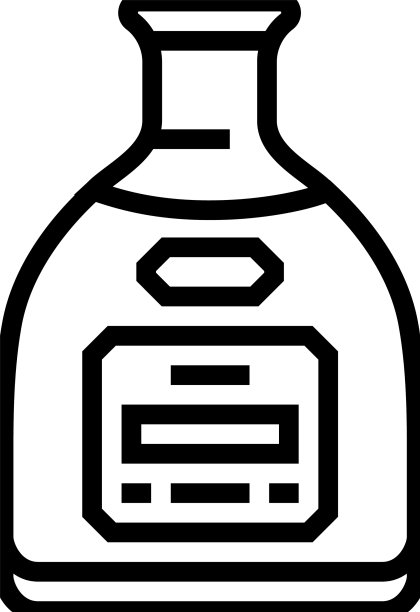 龙舌兰酒瓶线稿图标图片下载