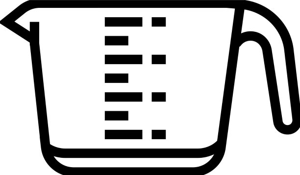 量杯厨房炊具线条图标图片下载