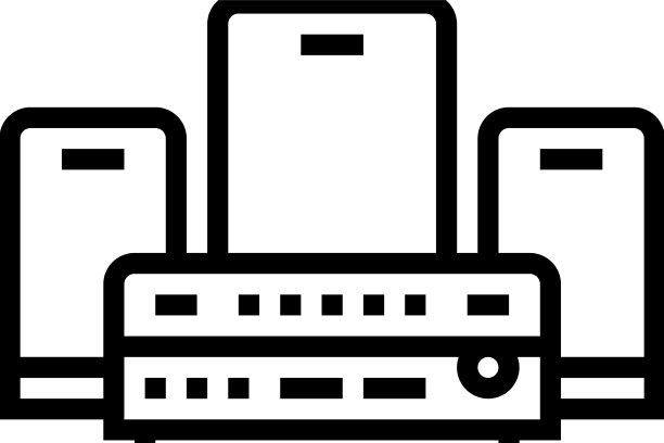 音响系统客厅线图标图片下载