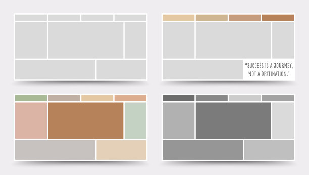 Moodboard模板。照片拼贴布局。极简主义的Moodboard。图片下载