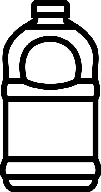 果汁塑料瓶回收线性图标图片下载
