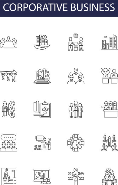 公司业务线图标和标志图片下载