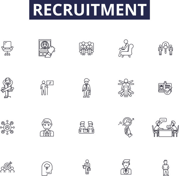 招聘线图标和招聘标志图片下载