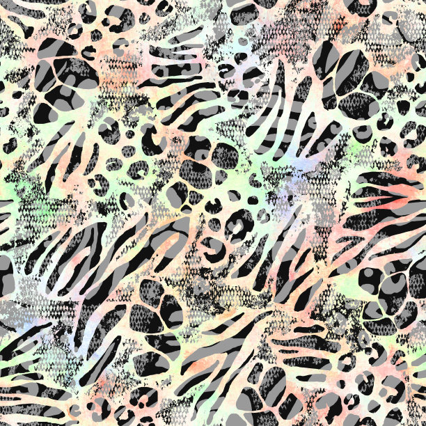 抽象水彩背景。多色无缝图案图片下载