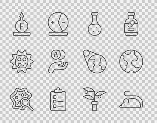 在放大镜下设置线上微生物图片下载