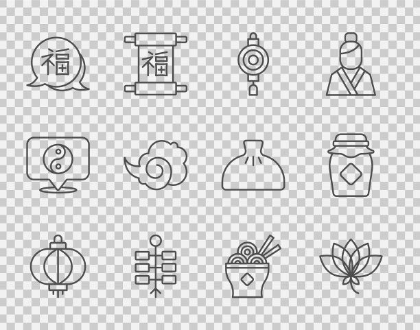 套线纸灯笼荷花图片下载