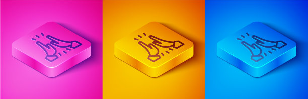 等距线非正式问候图标孤立上图片下载