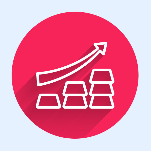 白线金融增长图箭头与黄金图片下载