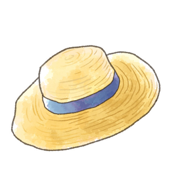 草帽的插图。图片下载