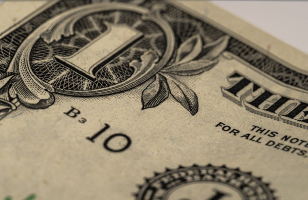 一美元钞票的静物背景图片下载