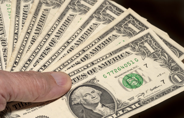 一美元钞票的静物背景图片下载