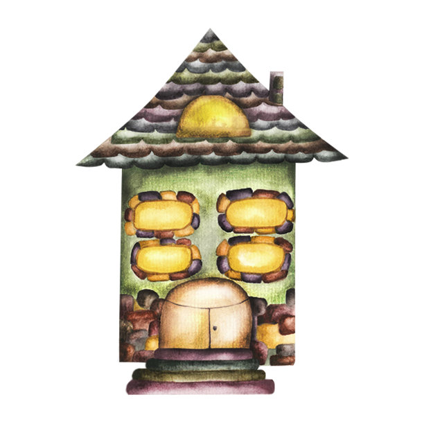 水彩hygge套装。舒适的城市。复古的城市。可爱舒适的东西靴子，相机，房子，自行车，花图片下载