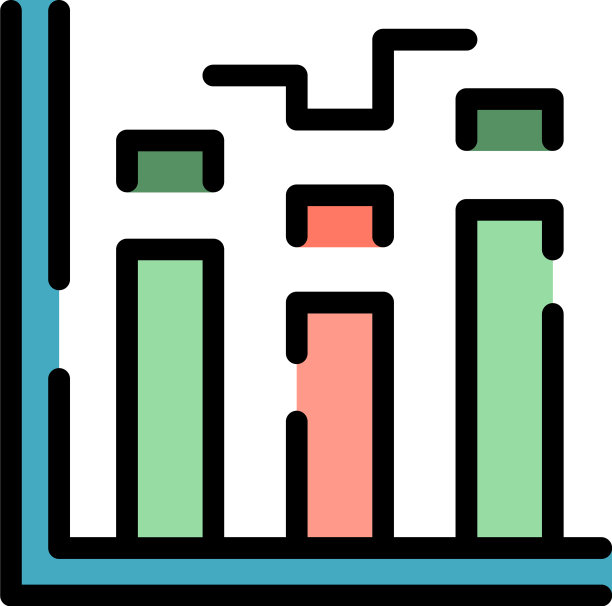 业务柱状图图标平坦图片下载