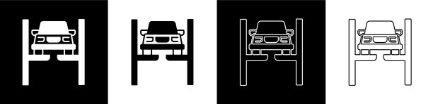 在电梯上设置维修车图标隔离为黑色和图片下载