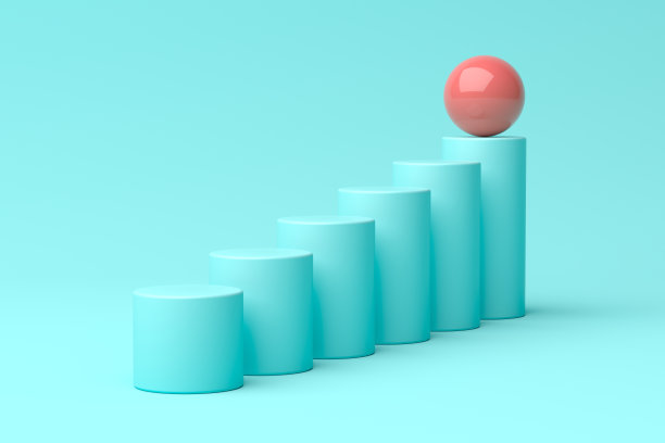 成功生长条形球体图图片下载