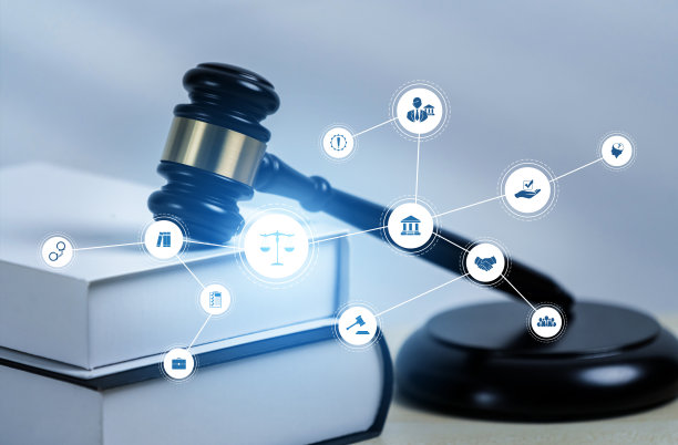 聪明的法律，法律咨询图标和机敏的律师工作工具在律师办公室图片下载