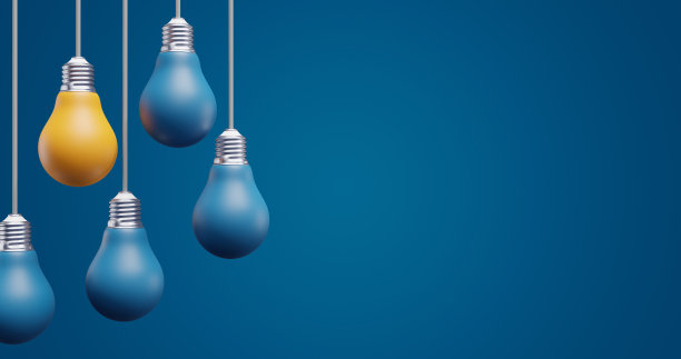 挂灯。想法，头脑风暴，解决方案，发明。三维渲染图片下载
