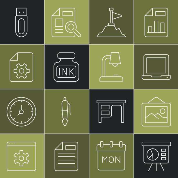 用图形画山水设置线条板图片下载