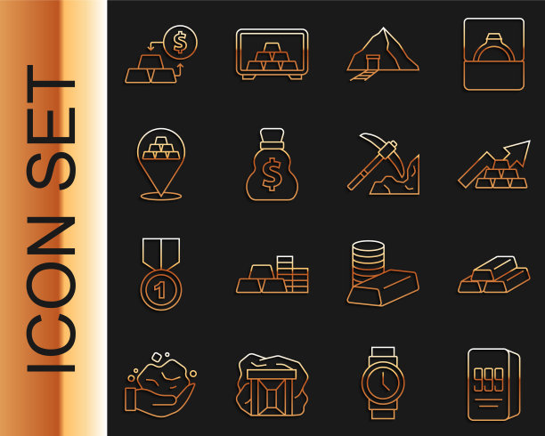 用黄金设置线金条24k生长箭头图片下载