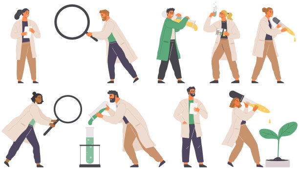 科学家用仪器进行实验室分析。科学的理念，化学研究，研究dna图片下载