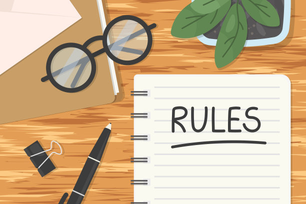 文字规则写在笔记本上，放在木桌上，平铺办公作文图片下载