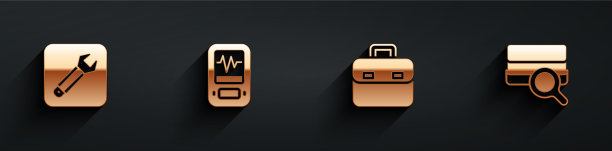 设置扳手扳手地震仪公文包和图片下载