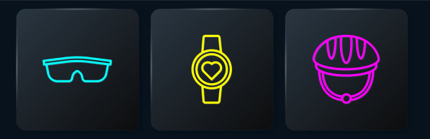 集行运动自行车太阳镜自行车头盔图片下载