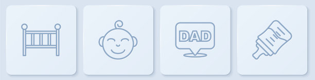 套线婴儿婴儿床摇篮床讲话泡泡爸爸图片下载