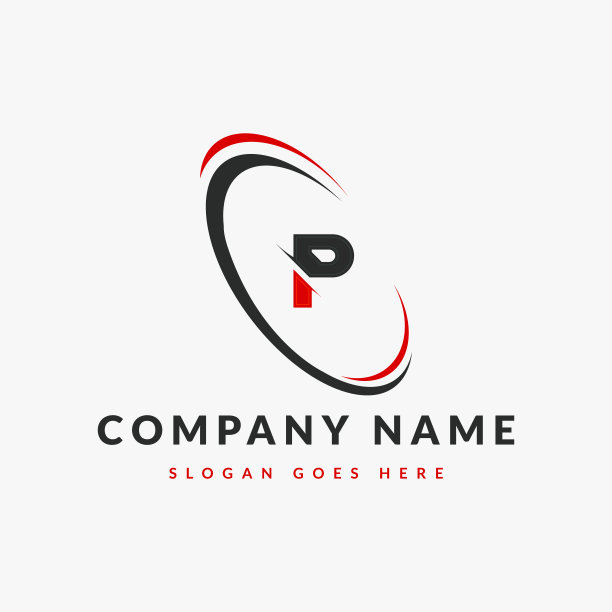 摘要P字母现代首字母标志设计图片下载