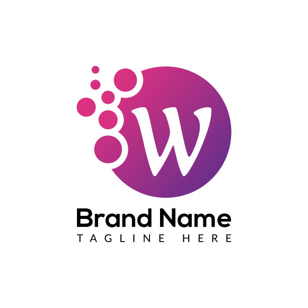 摘要W字母现代初始标志设计图片下载