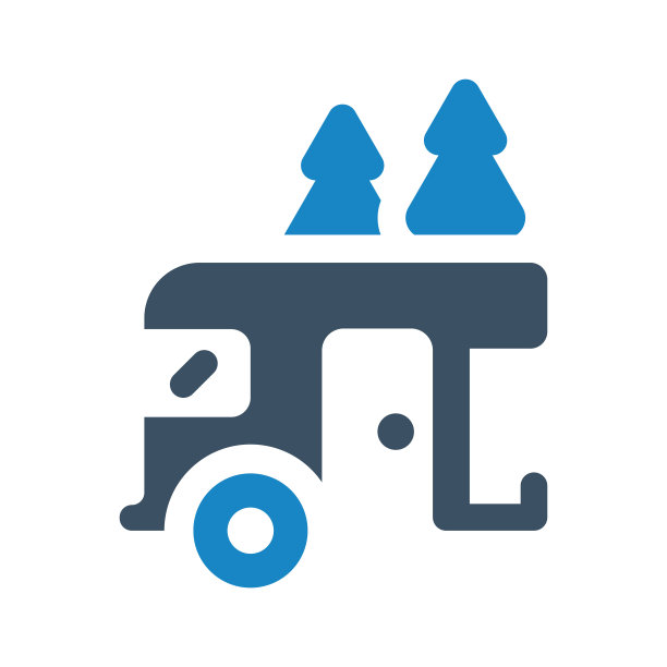 拖车，露营，旅行图标矢量插图图片下载