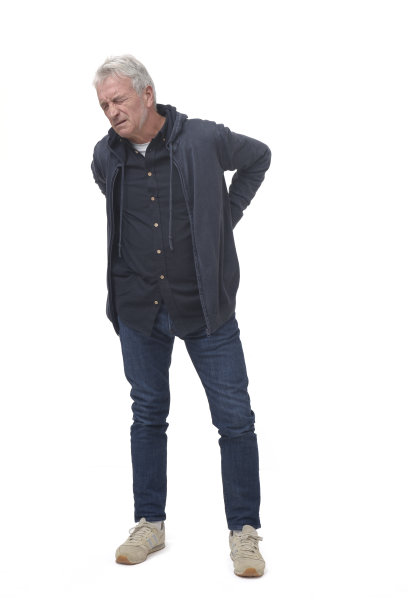 男子被隔离在白色背景上图片下载