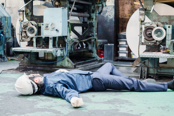 在工厂处理工业事故的工作人员图片下载