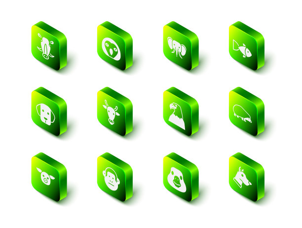 集猫头鹰鸟大象鱼刺猬狗头图片下载