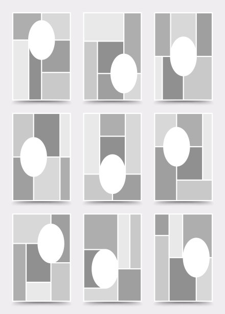 Moodboard模板。照片拼贴布局。极简主义的Moodboard。图片下载