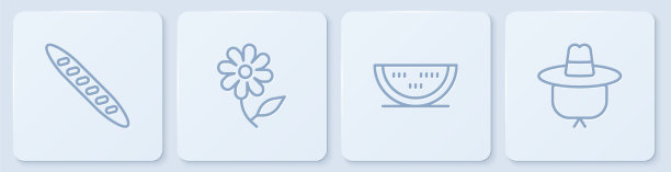 套线法式长棍面包西瓜花图片下载