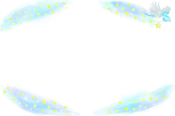 画框中一只小鸟在天空中飞翔，星星点点。图片下载