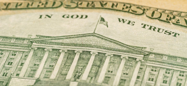 一美元钞票的静物背景图片下载