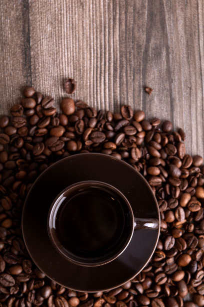 照片咖啡杯咖啡和咖啡豆图片下载