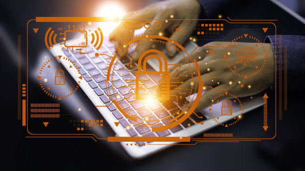 保护互联网信息的网络安全观。商家用虚拟屏幕界面扫描指纹，即可进入Internet网络。未来虚拟屏幕界面技术图片下载