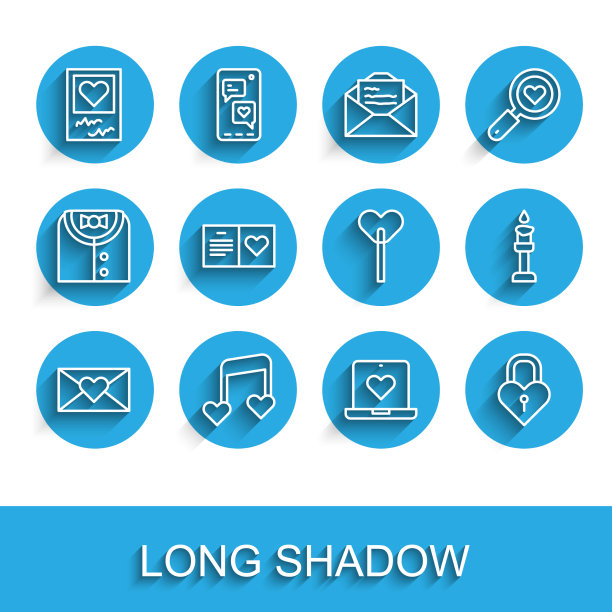 信封上印有情人节的心音符图片下载