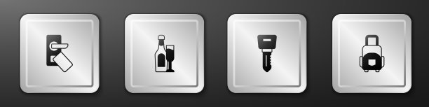 数码门锁香槟瓶与玻璃图片下载