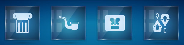 古柱立蝶儿抽烟斗一根图片下载