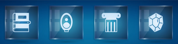 在博物馆中设置书籍画像图片下载