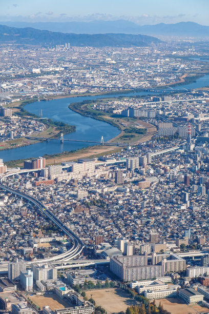 从Yodo江往京都方向看(大阪府大阪市)图片下载