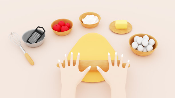 厨房里做糕点的材料图片下载